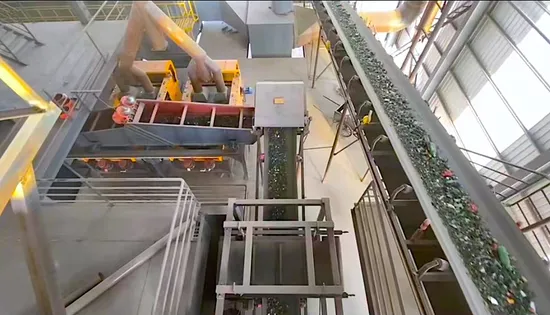 Automatic Metal Sorting for Recycling Glass Bottles Cullet Processing 